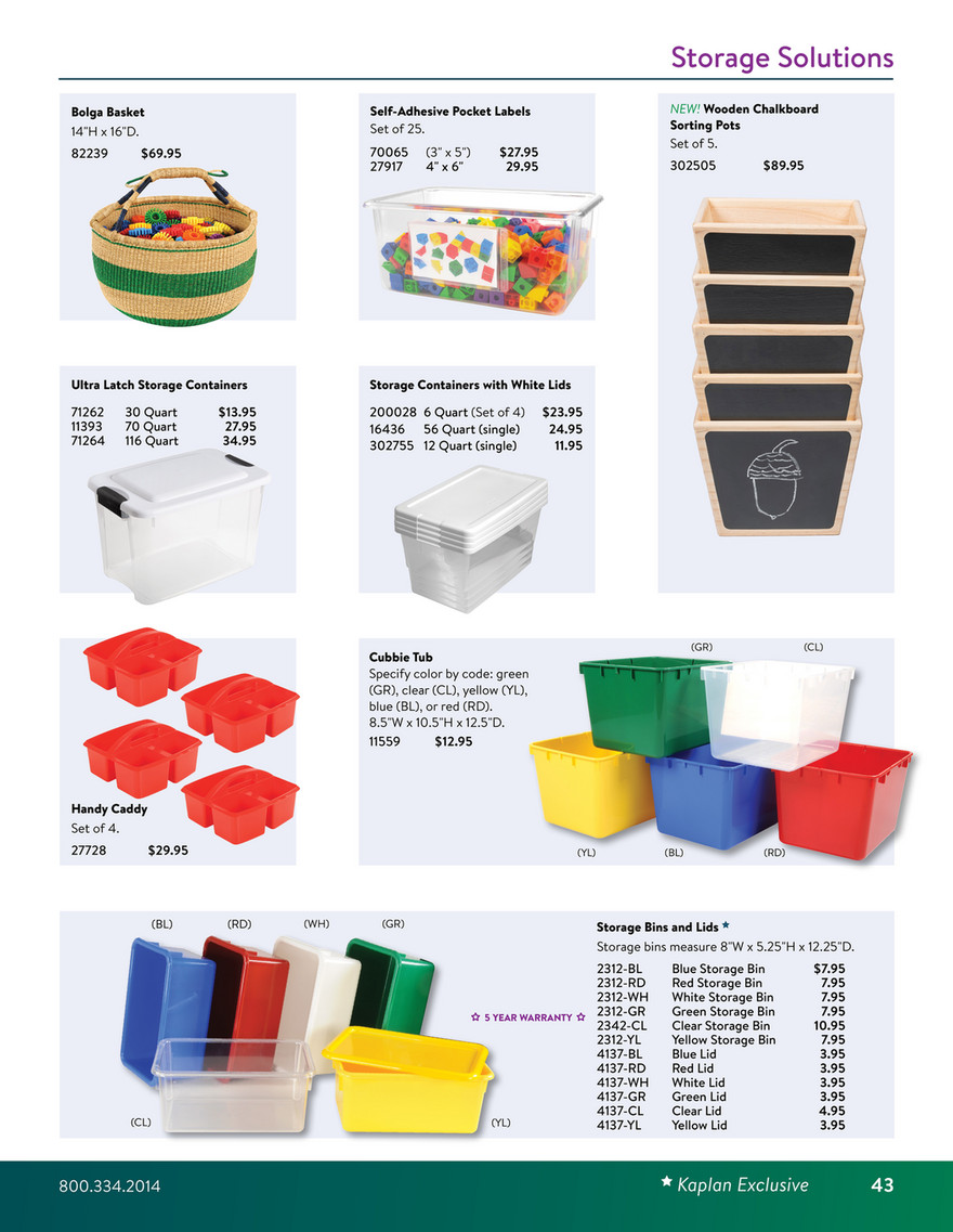 Kaplan Early Learning Company - 2026 ITT Catalog - Wicker Storage