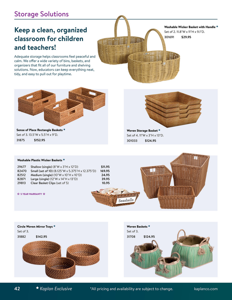 Kaplan Early Learning Company - 2026 ITT Catalog - Wicker Storage